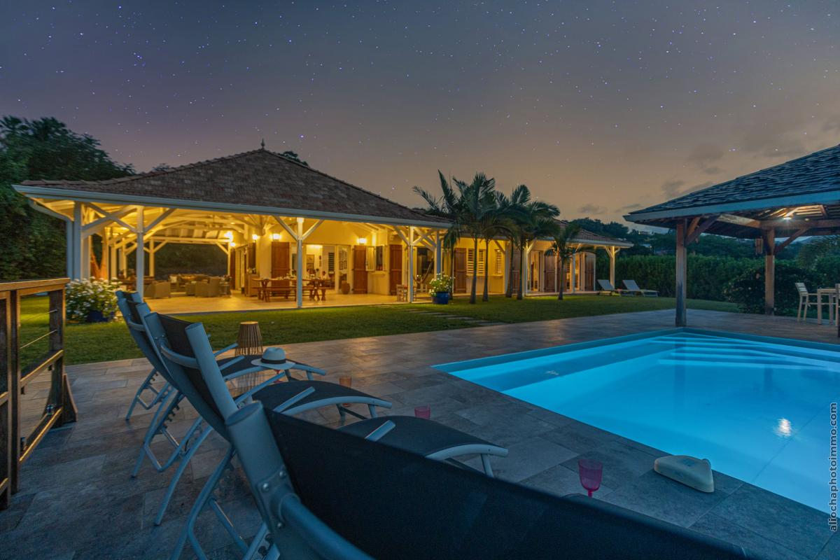 Location villa Martinique - Vue nocturne